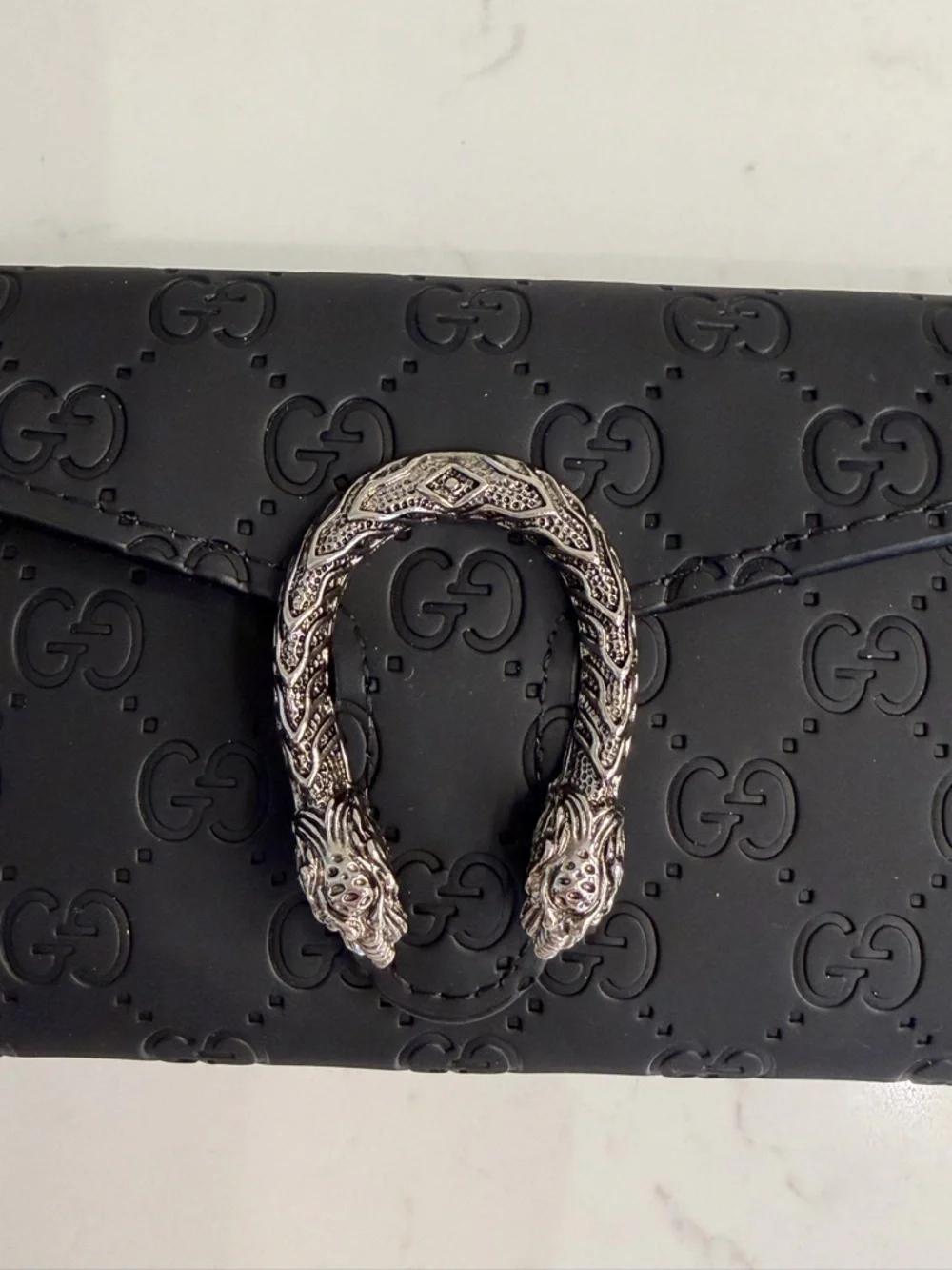 Gucci Black Embossed GG Leather Dionysus Continental Wallet - Picture 6 of 8